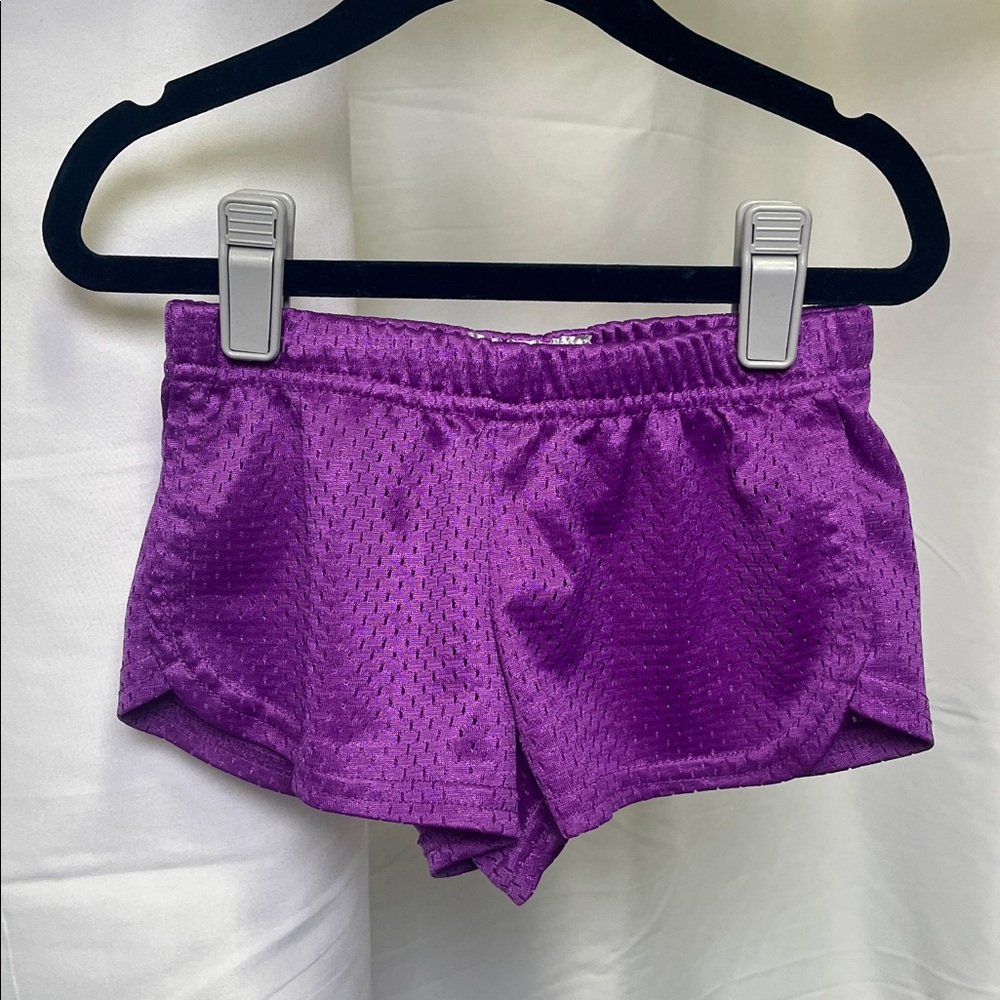 Love Charm Girls Purple Mesh Athletic Shorts size small